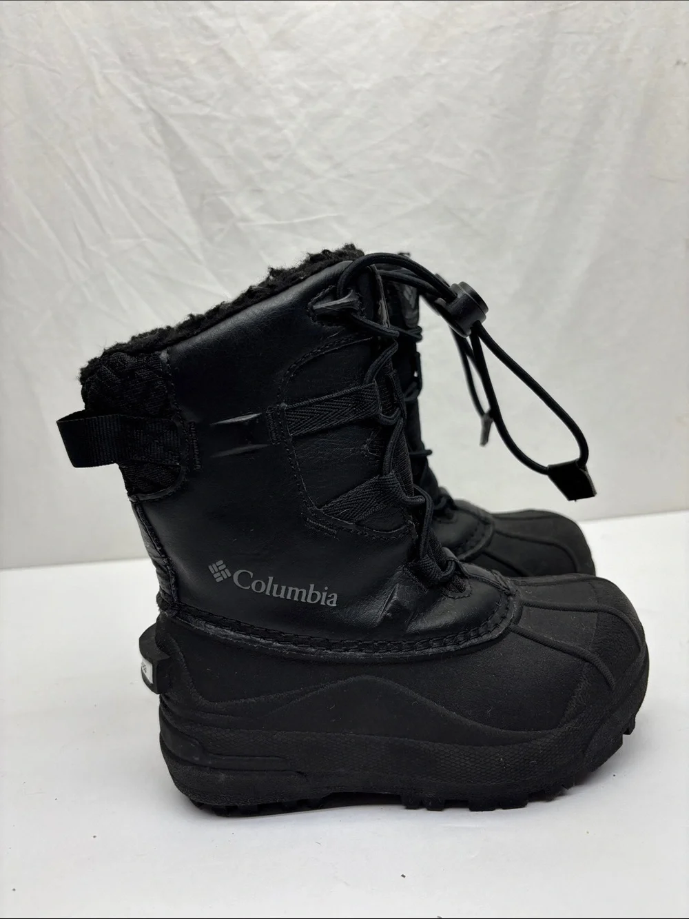 Columbia Kids Snow Boots with Quick-Pull Bungee, size 10 for toddler boy, box 74